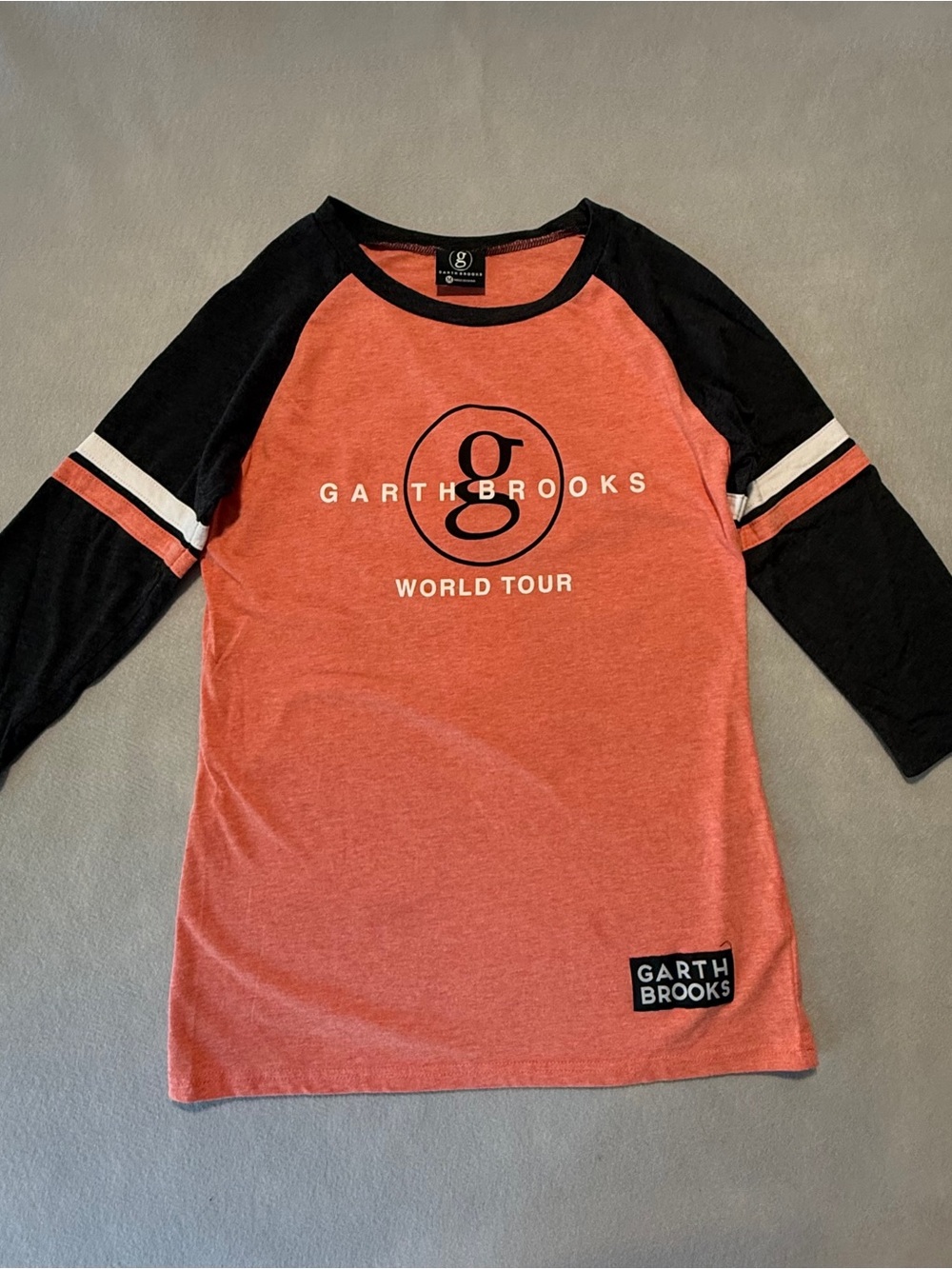 Garth Brooks Women’s Coral & Black Raglan Long Sleeve Tee